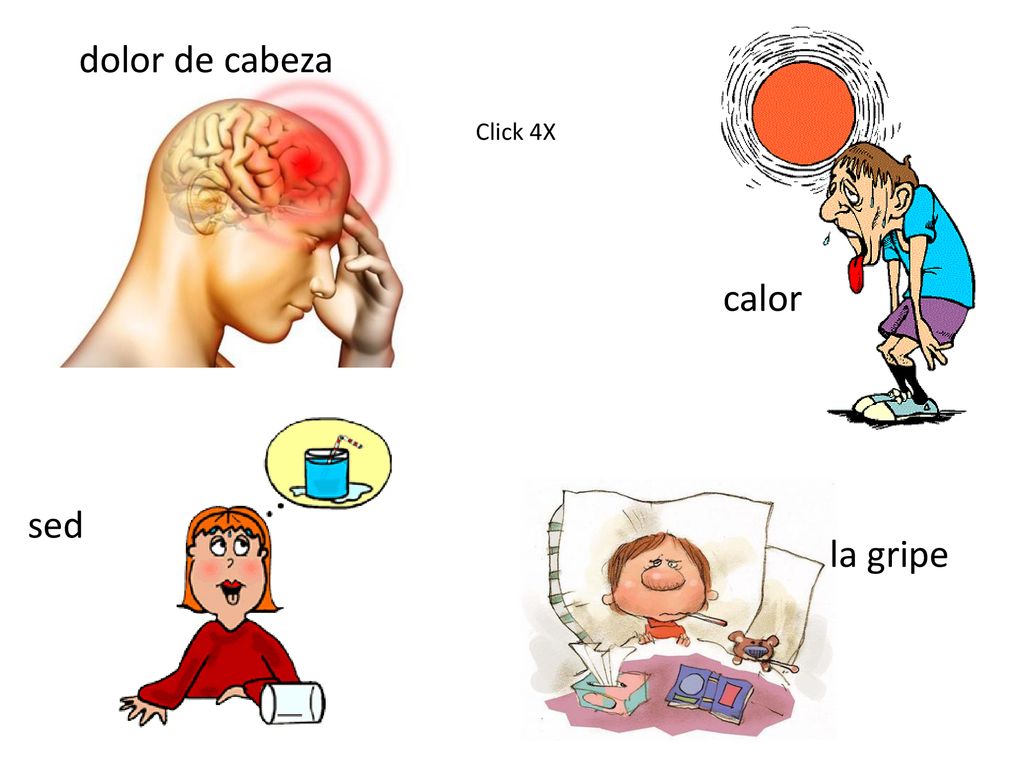 dolor de cabeza Click 4X calor sed la gripe