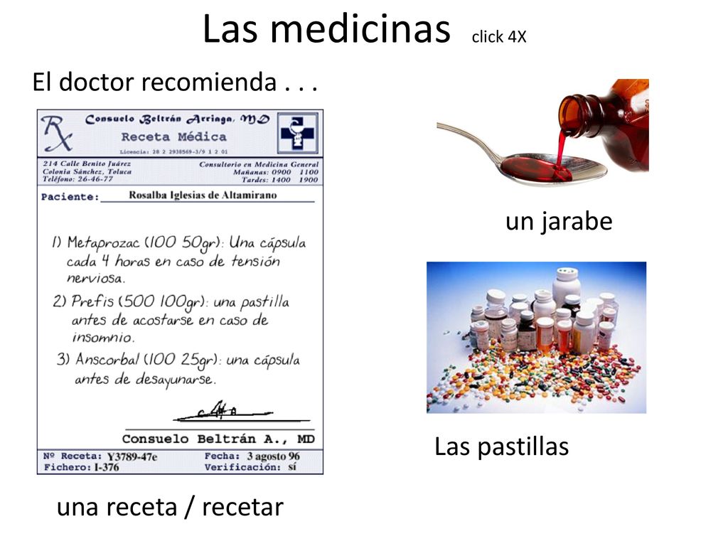 Las medicinas click 4X El doctor recomienda un jarabe