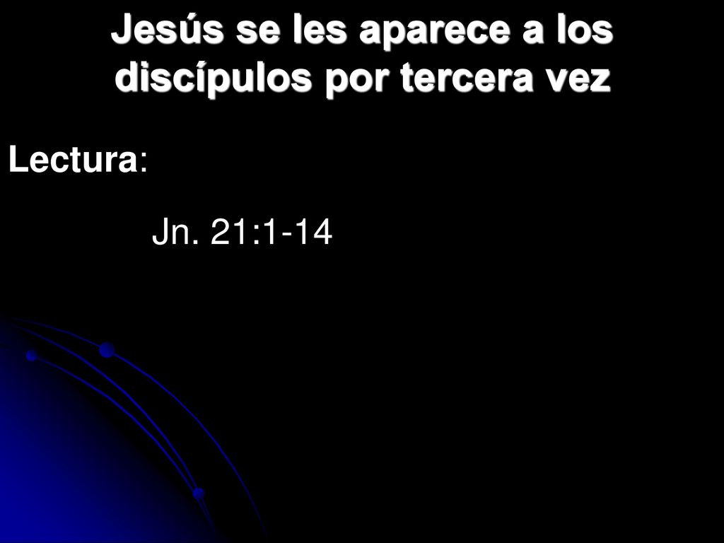 Jesús se les aparece a los discípulos por tercera vez