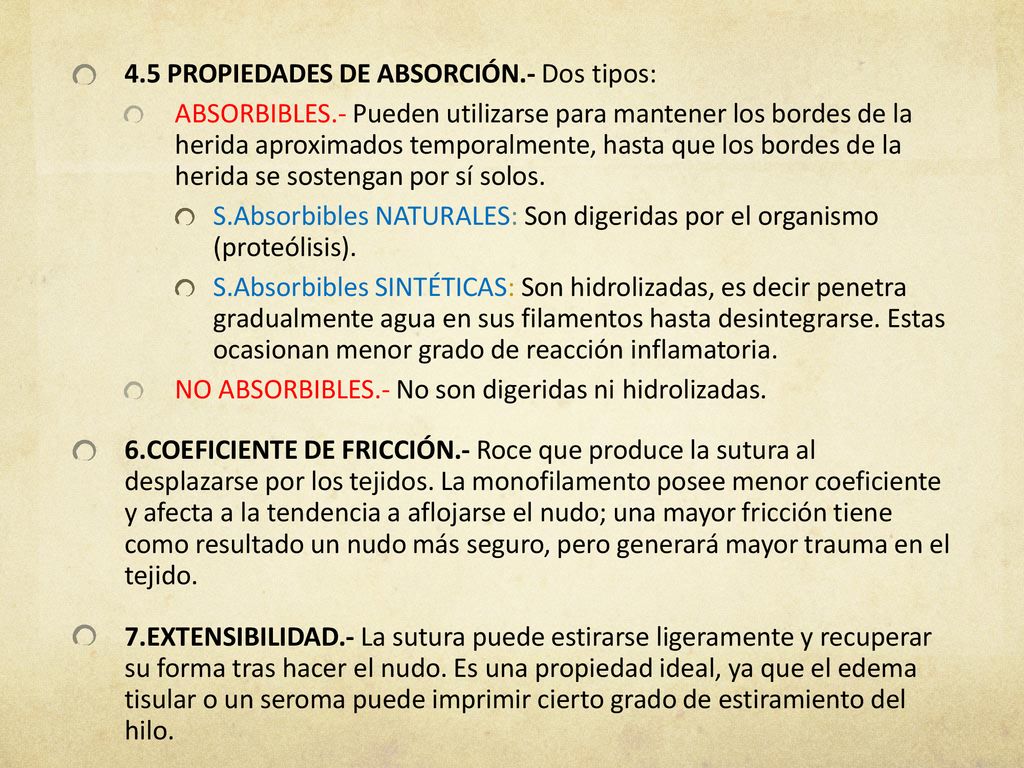 4.5 PROPIEDADES DE ABSORCIÓN.- Dos tipos: