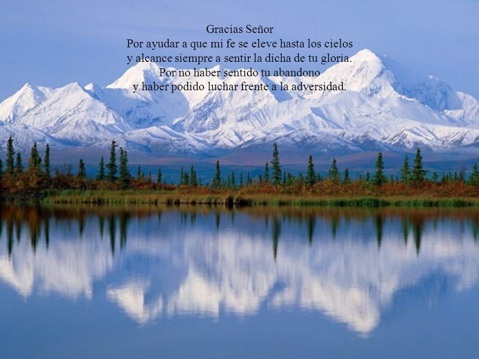 Gracias Señor Por ayudar a que mi fe se eleve hasta los cielos y alcance siempre a sentir la dicha de tu gloria.