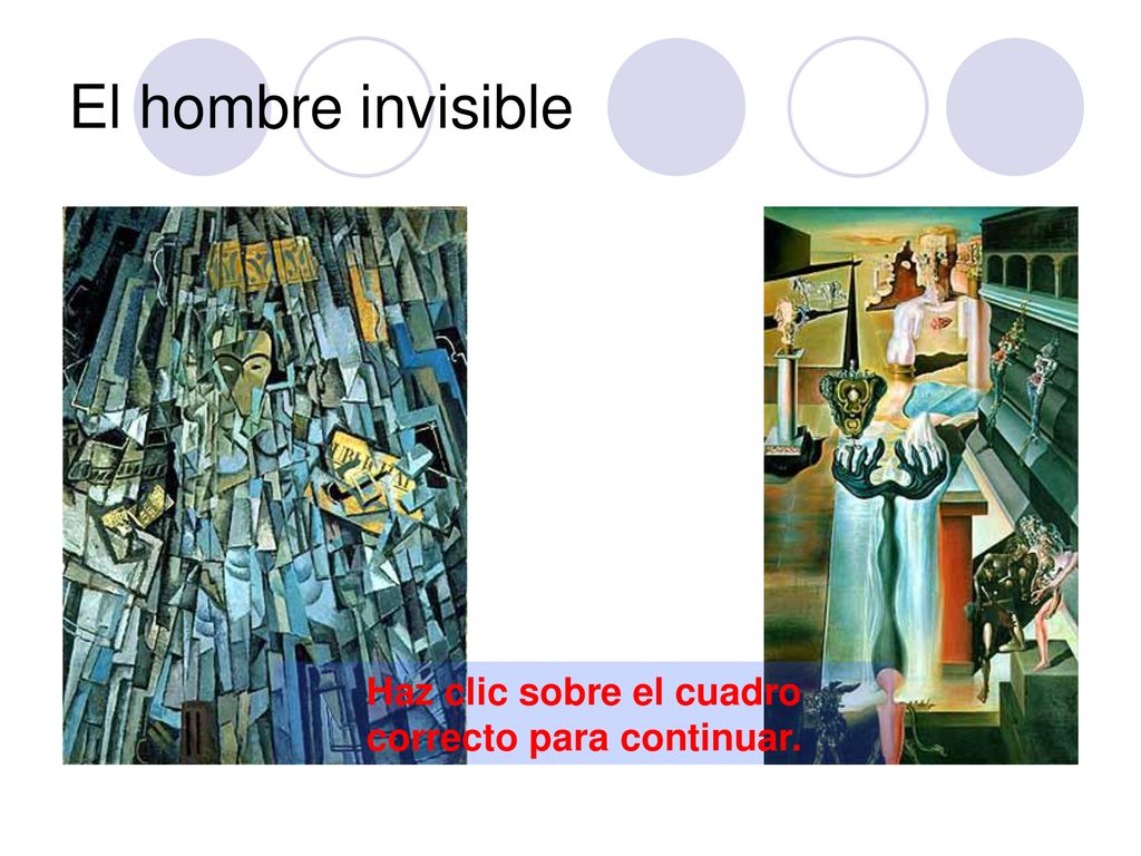 Haz clic sobre el cuadro correcto para continuar.
