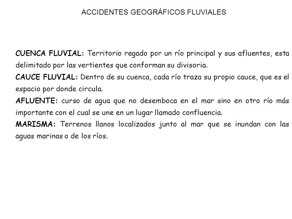 ACCIDENTES GEOGRÁFICOS FLUVIALES