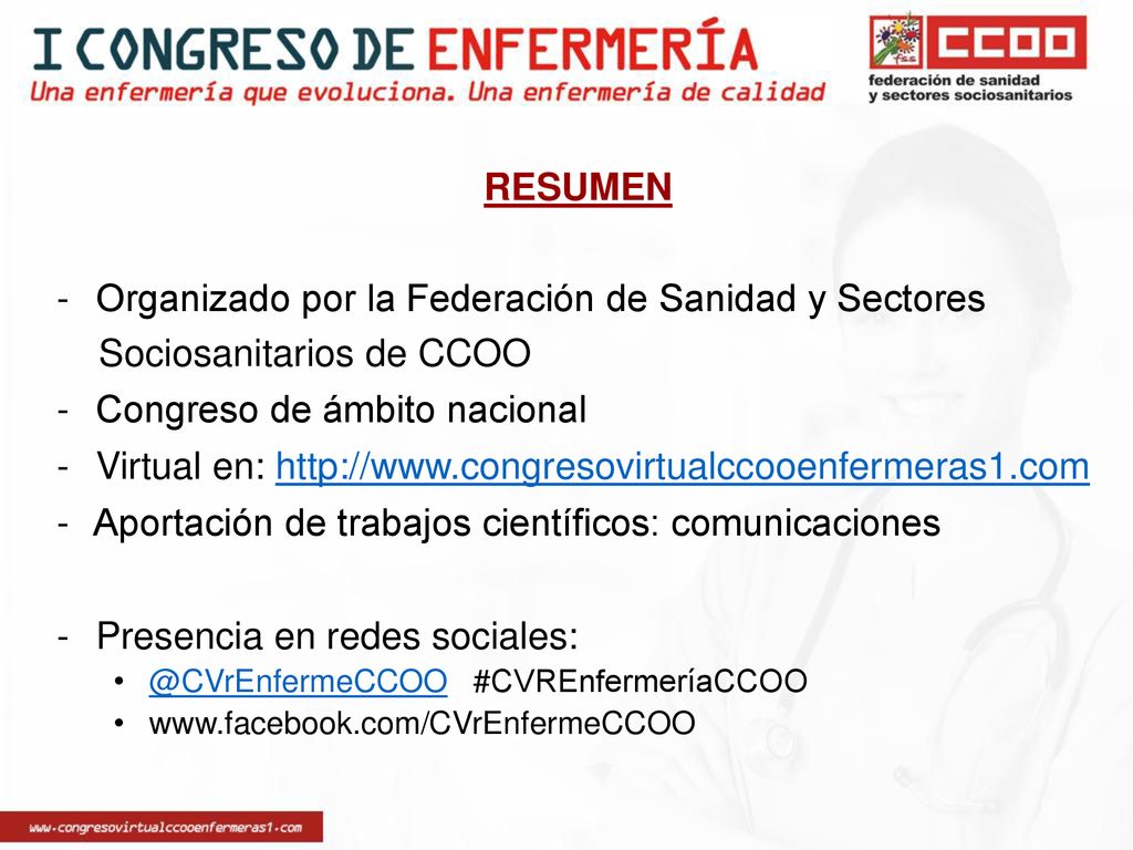 Organizado por la Federación de Sanidad y Sectores