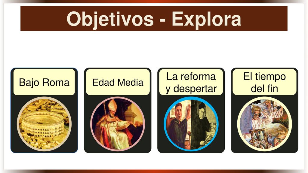 Objetivos - Explora Bajo Roma La reforma y despertar El tiempo del fin