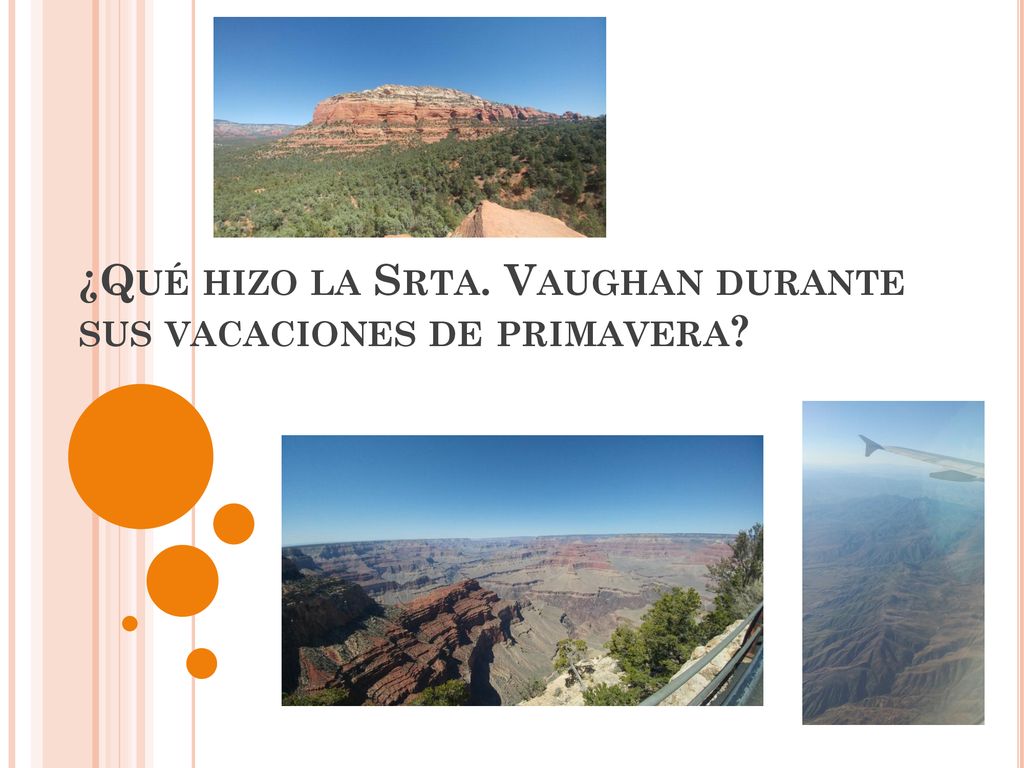¿Qué hizo la Srta. Vaughan durante sus vacaciones de primavera