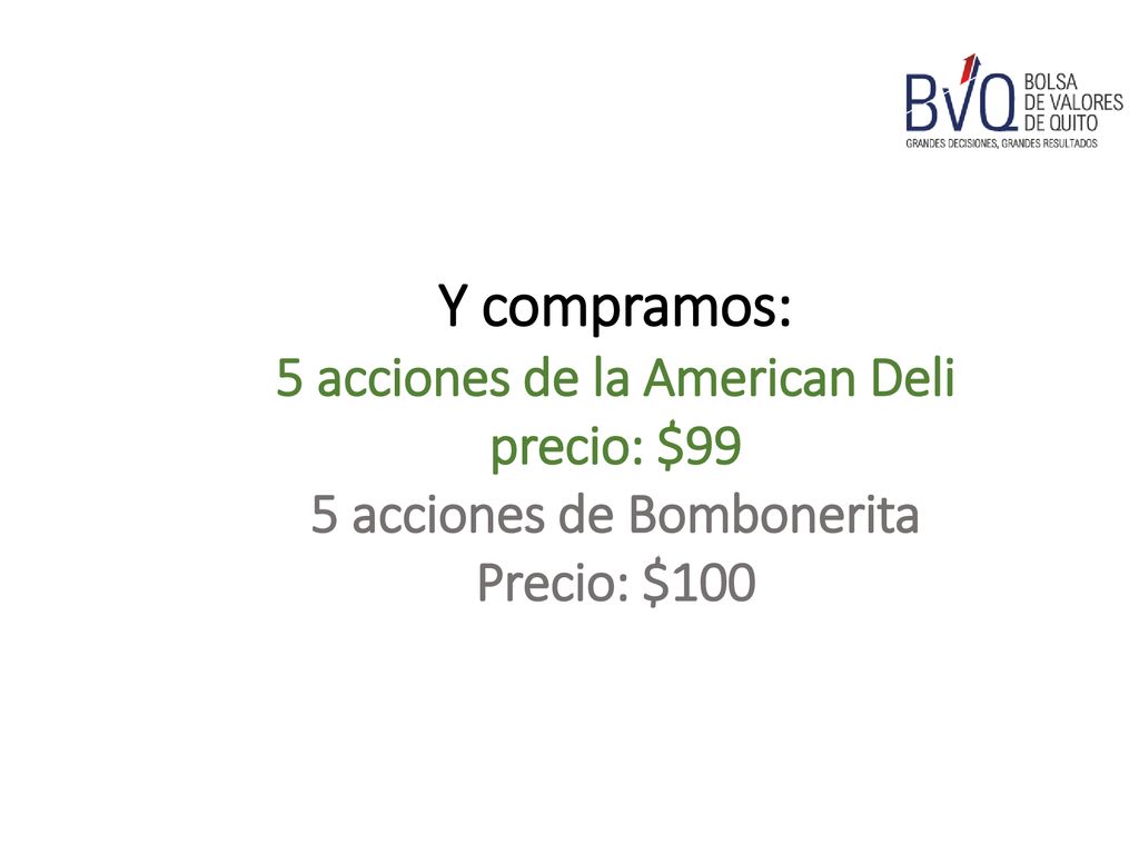5 acciones de la American Deli 5 acciones de Bombonerita