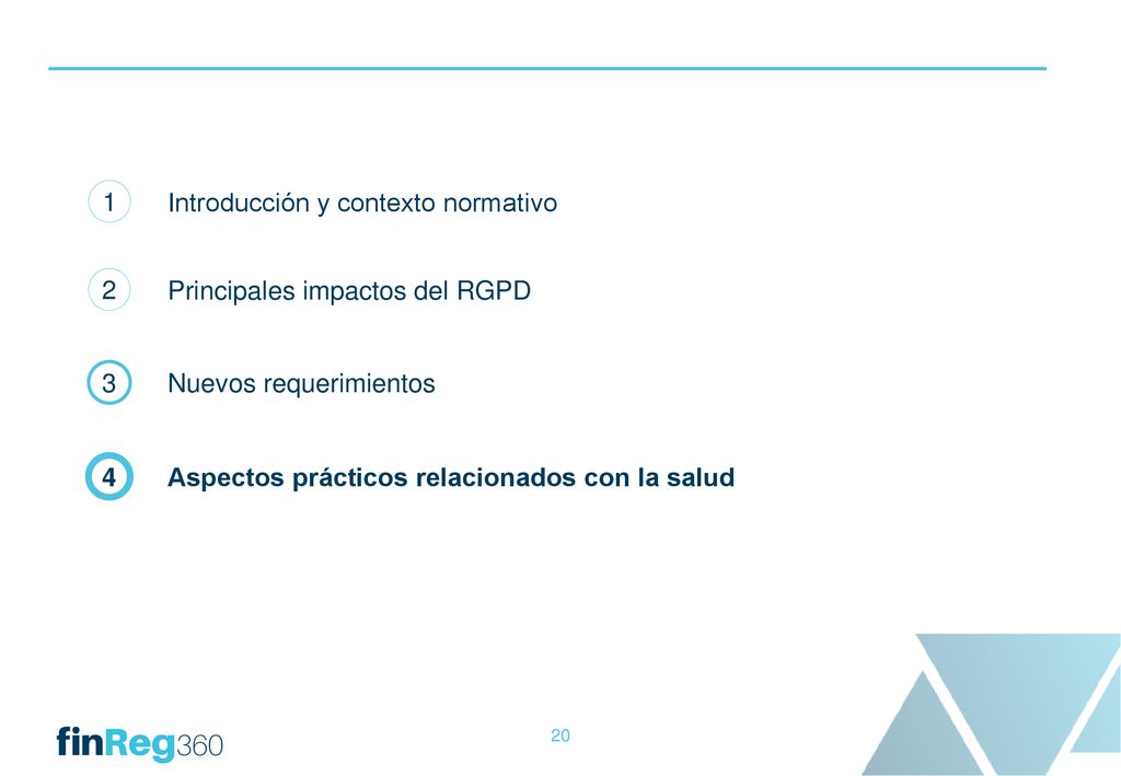 1 Introducción y contexto normativo. 2. Principales impactos del RGPD. 3. Nuevos requerimientos.