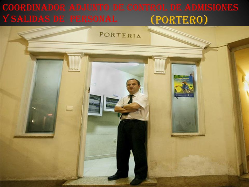 Coordinador Adjunto de Control de Admisiones y Salidas de personal