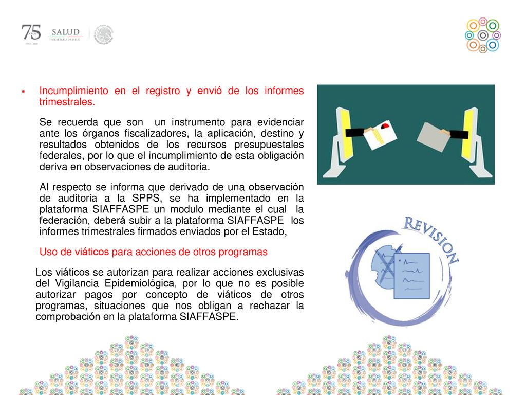 Incumplimiento en el registro y envió de los informes trimestrales.