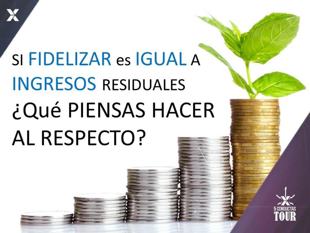LUEGO DE TODO LO QUE HEMOS HABLADO Y SABIENDO QUE FIDELIZAR TE VA A LLEVAR A ALCANZAR INGRESOS RESIDUALES Y QUE ABRE TU CAMINO HACIA GRANDES METAS.