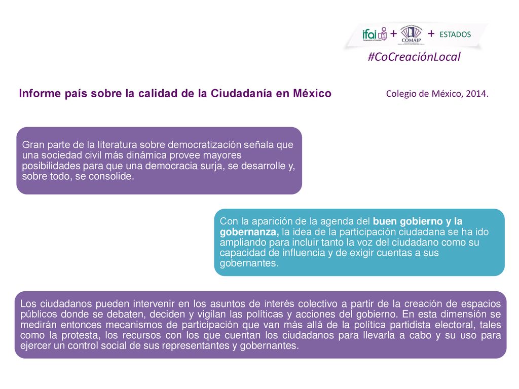 Informe país sobre la calidad de la Ciudadanía en México