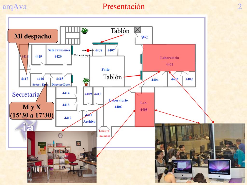 arqAva Presentación 2 Mi despacho Tablón Secretaria M y X