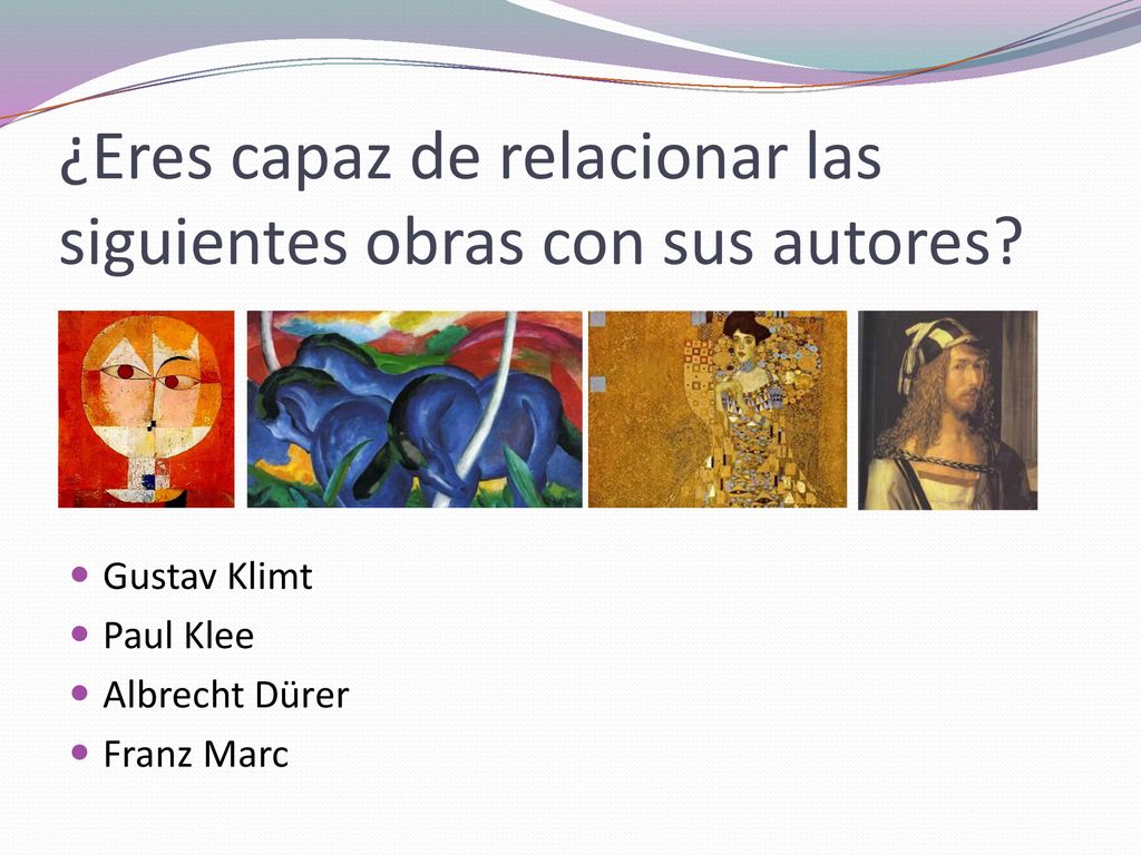 ¿Eres capaz de relacionar las siguientes obras con sus autores