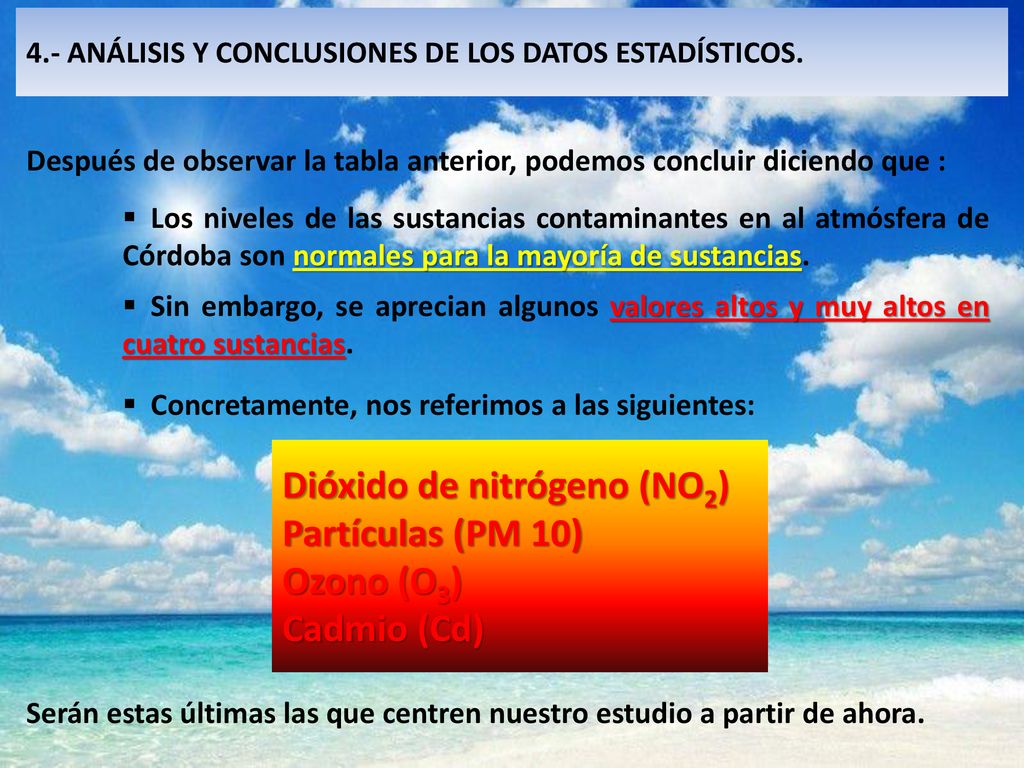 Después de observar la tabla anterior, podemos concluir diciendo que :