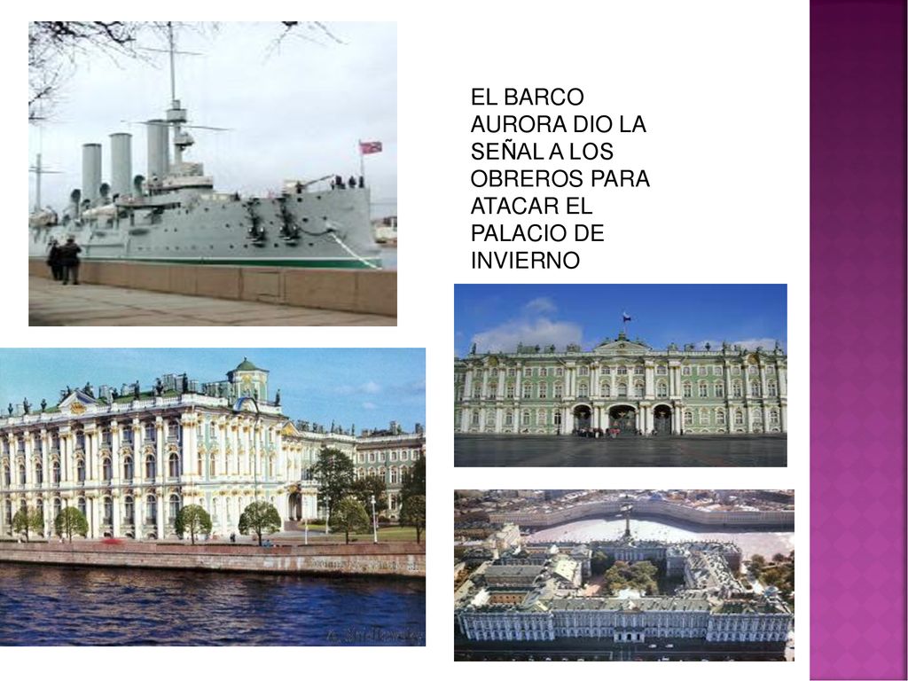 EL BARCO AURORA DIO LA SEÑAL A LOS OBREROS PARA ATACAR EL PALACIO DE INVIERNO