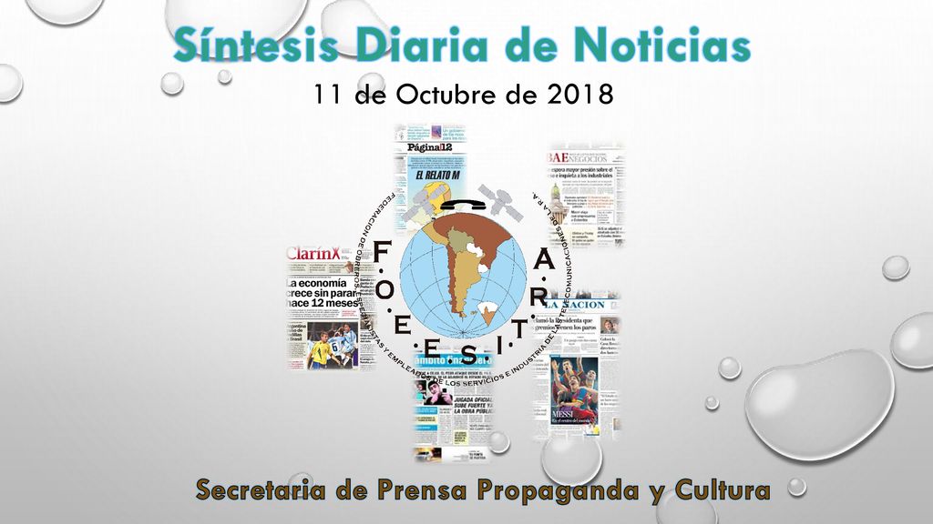 Síntesis Diaria de Noticias Secretaria de Prensa Propaganda y Cultura