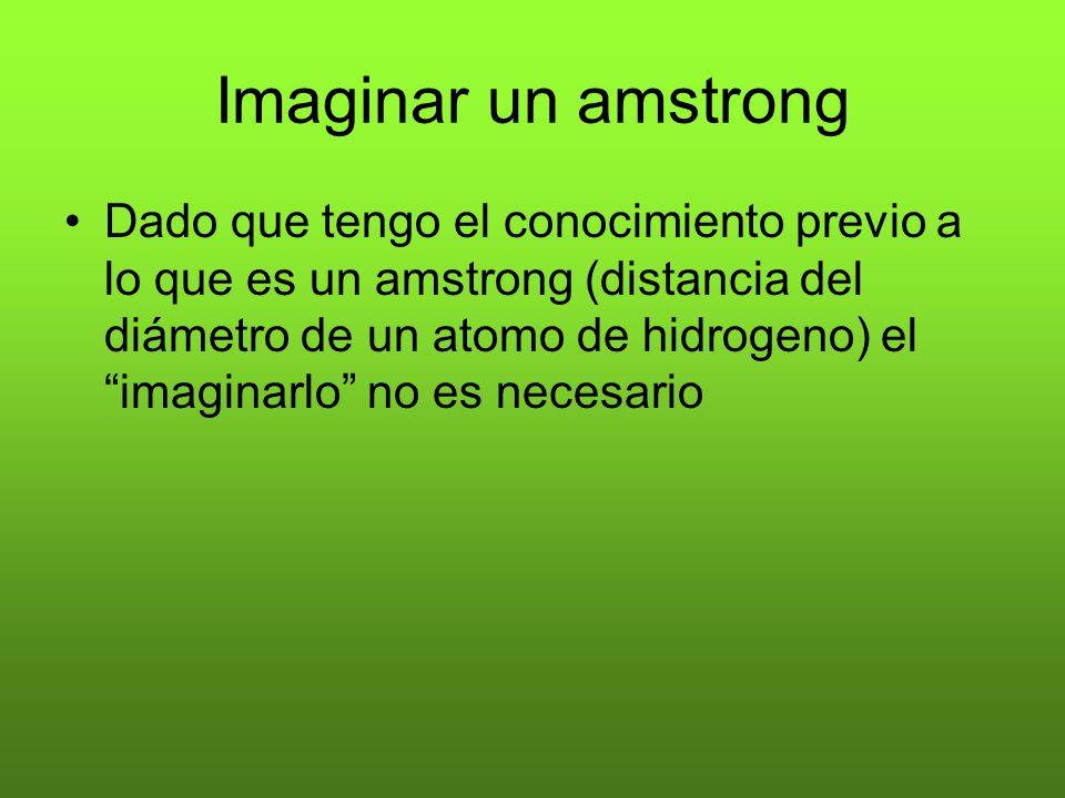 Imaginar un amstrong