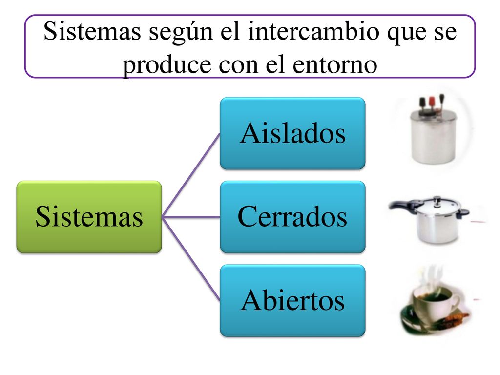 Sistemas según el intercambio que se produce con el entorno