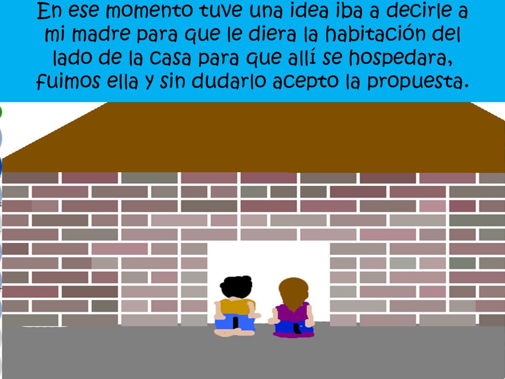En ese momento tuve una idea iba a decirle a mi madre para que le diera la habitación del lado de la casa para que allí se hospedara, fuimos ella y sin dudarlo acepto la propuesta.