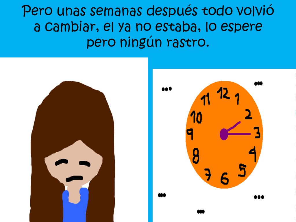 Pero unas semanas después todo volvió a cambiar, el ya no estaba, lo espere pero ningún rastro.
