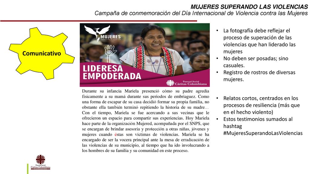 MUJERES SUPERANDO LAS VIOLENCIAS Campaña de conmemoración del Día Internacional de Violencia contra las Mujeres