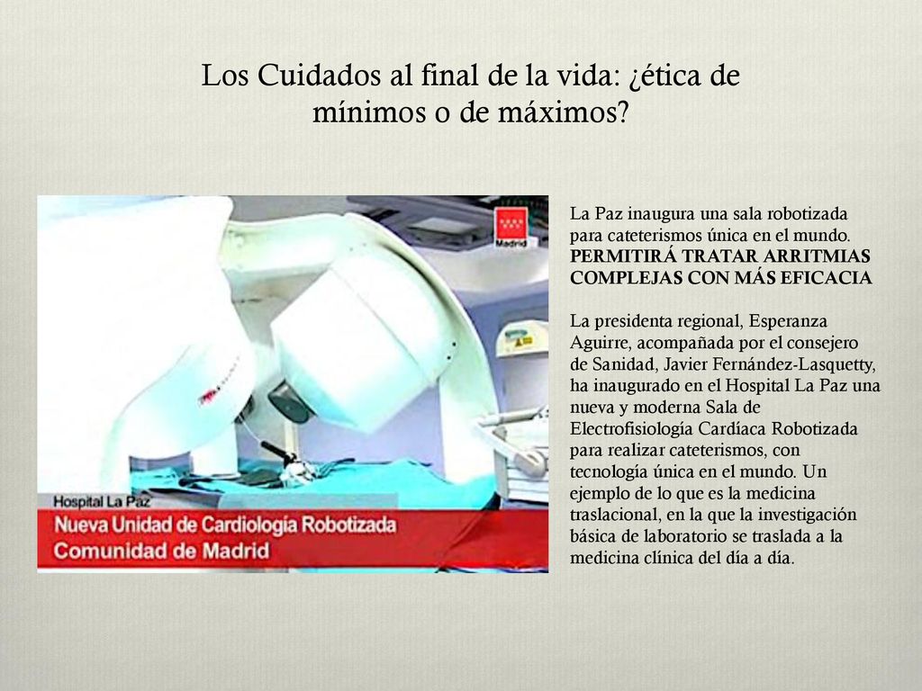 Los Cuidados al final de la vida: ¿ética de mínimos o de máximos