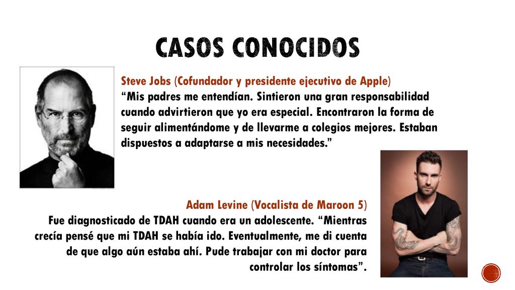 CASOS CONOCIDOS Steve Jobs (Cofundador y presidente ejecutivo de Apple)