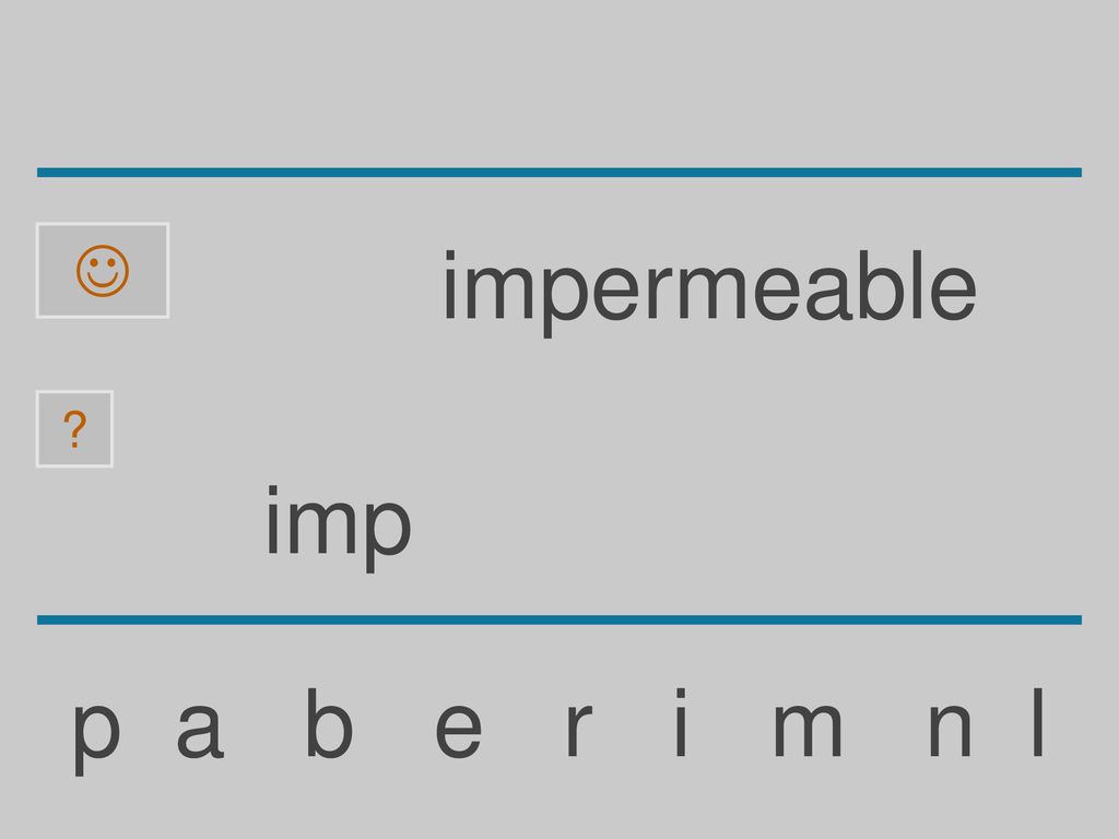  impermeable imp p a b e r i m n l