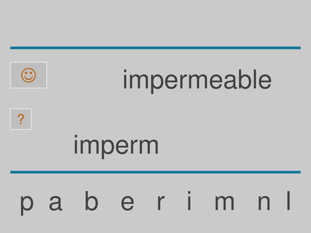  impermeable imperm p a b e r i m n l