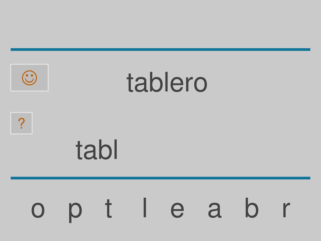  tablero tabl o p t l e a b r