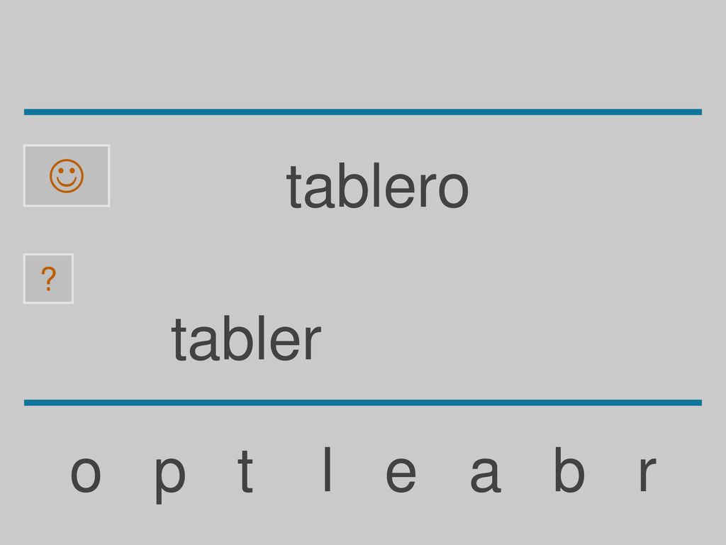  tablero tabler o p t l e a b r