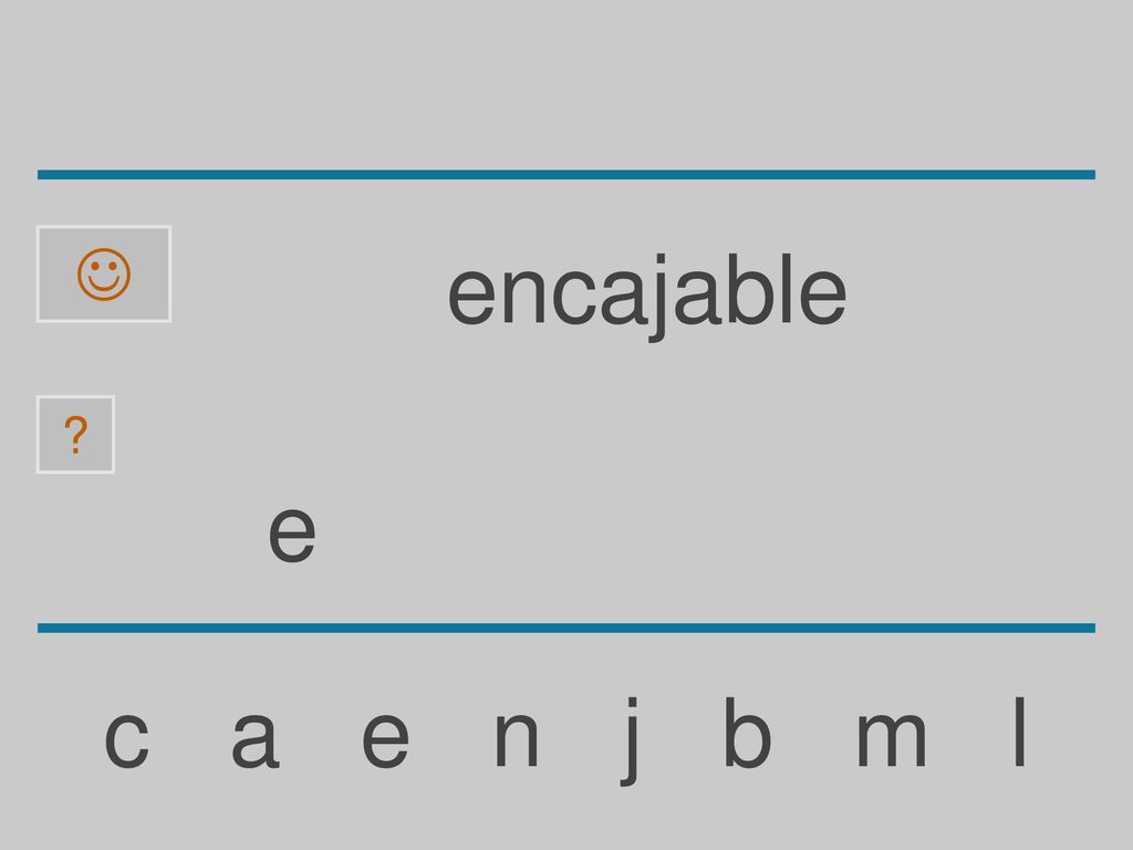  encajable e c a e n j b m l