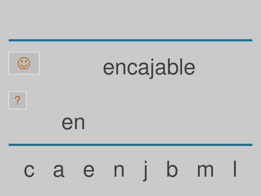  encajable en c a e n j b m l