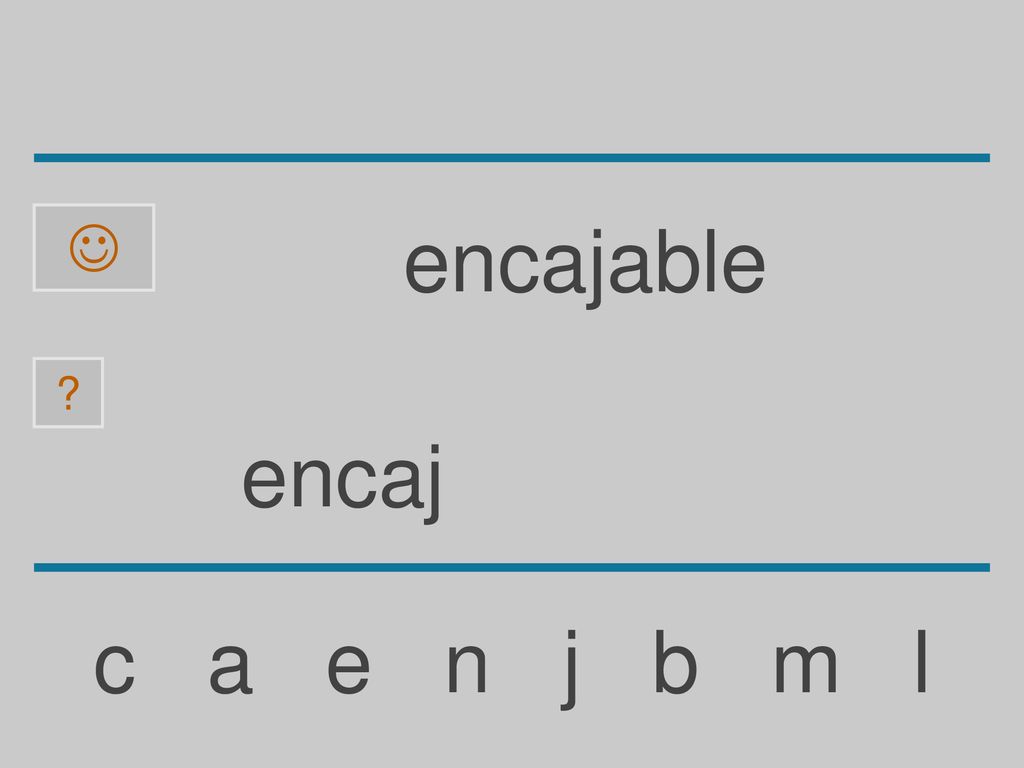  encajable encaj c a e n j b m l
