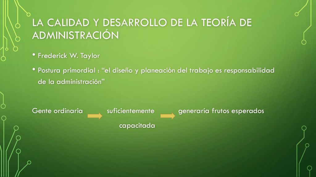 La calidad y desarrollo de la teoría de administración