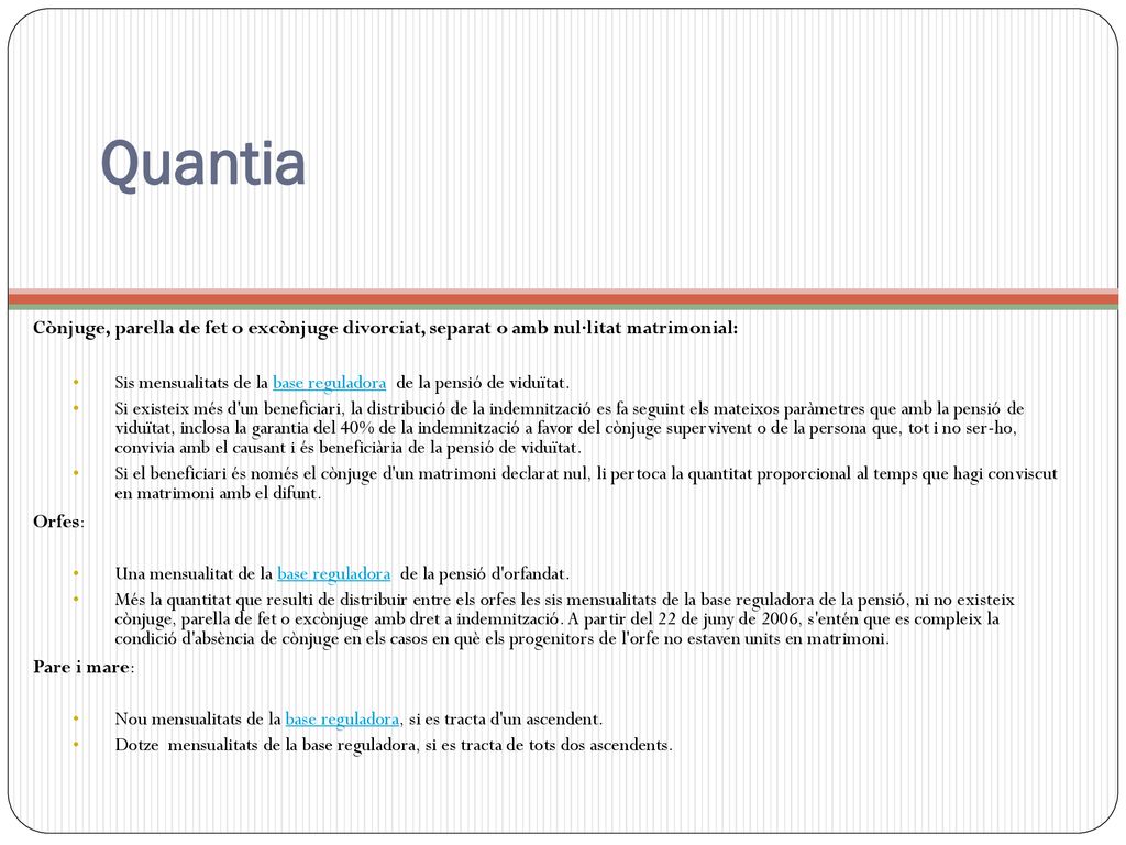 Quantia Cònjuge, parella de fet o excònjuge divorciat, separat o amb nul·litat matrimonial: