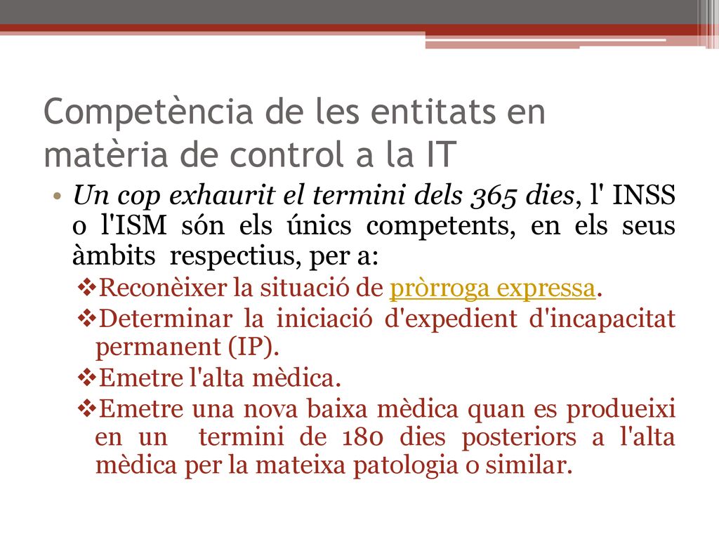 Competència de les entitats en matèria de control a la IT