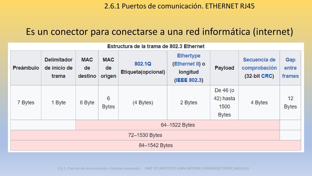 Es un conector para conectarse a una red informática (internet)