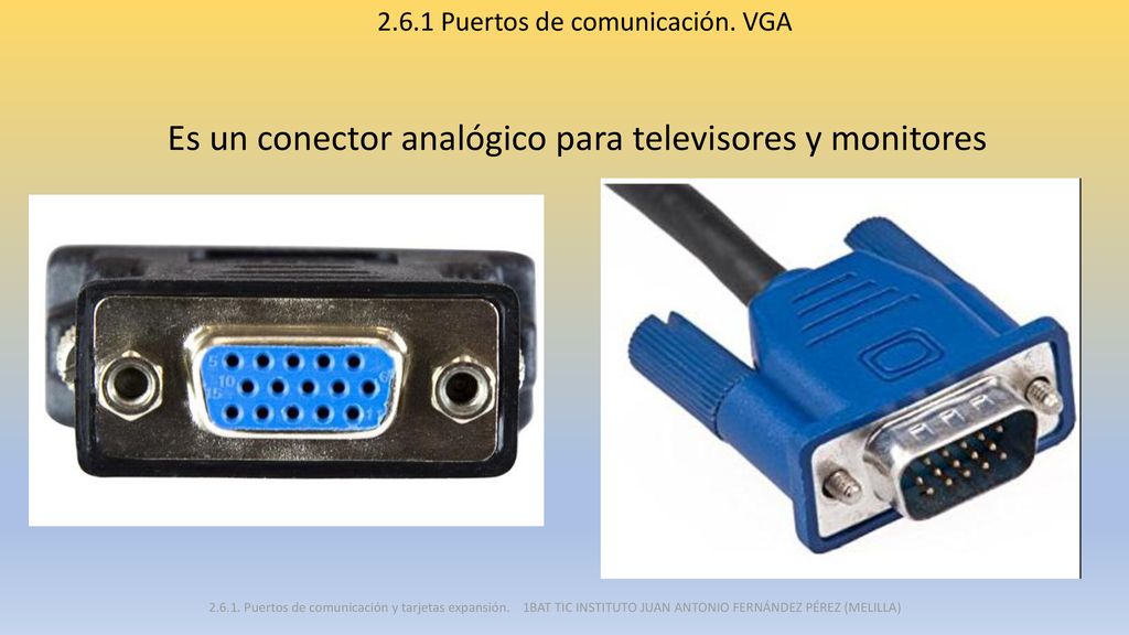 Es un conector analógico para televisores y monitores