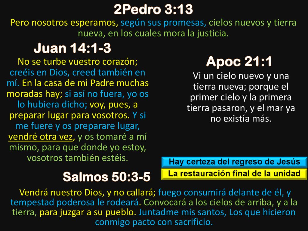 Hay certeza del regreso de Jesús La restauración final de la unidad