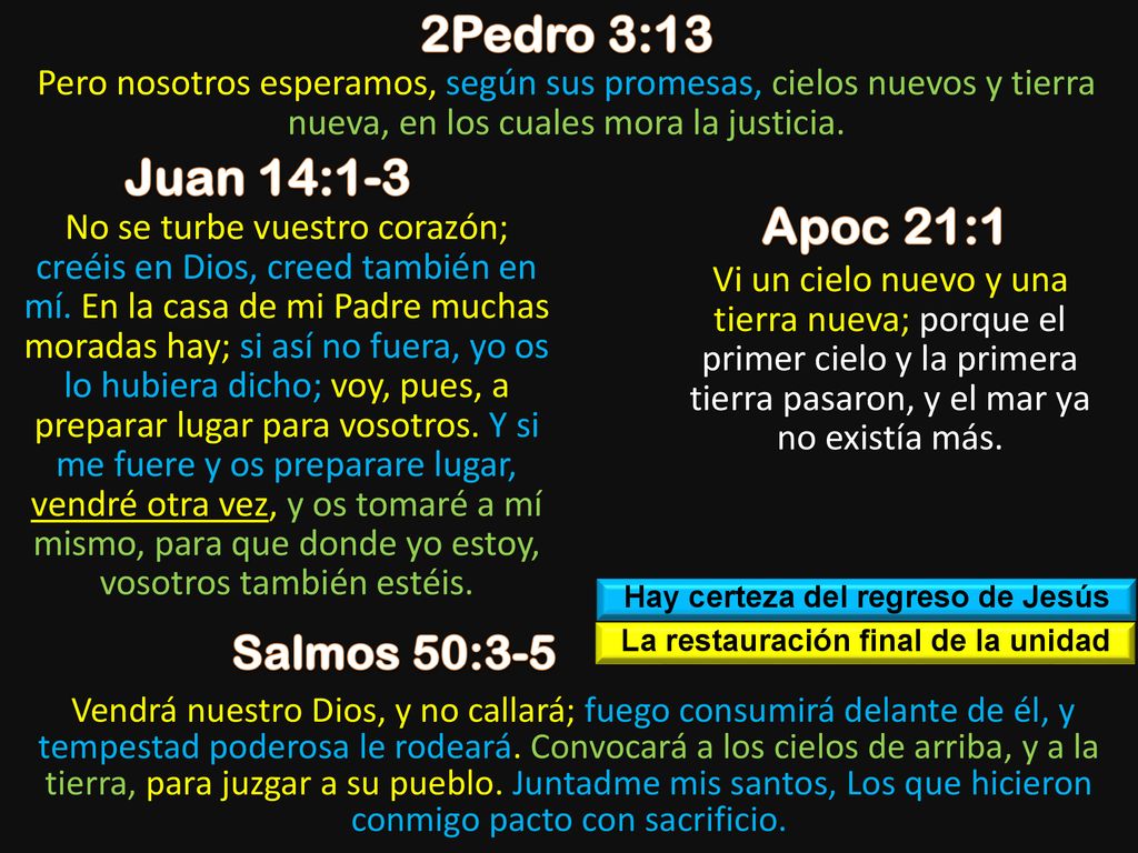 Hay certeza del regreso de Jesús La restauración final de la unidad
