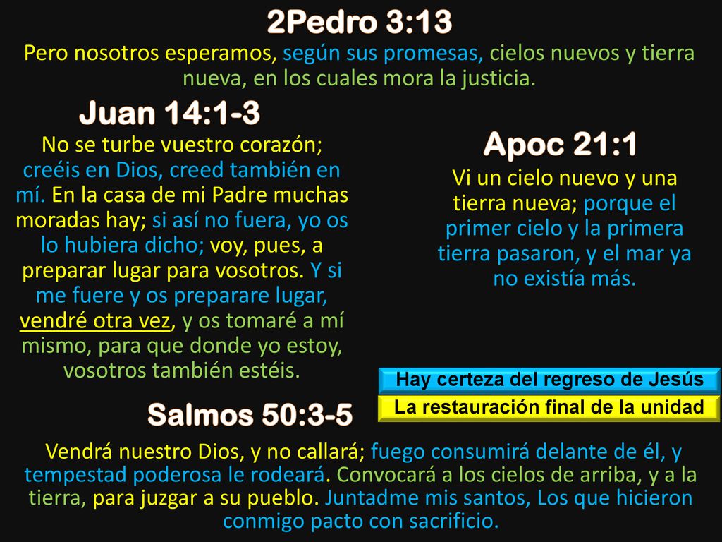 Hay certeza del regreso de Jesús La restauración final de la unidad