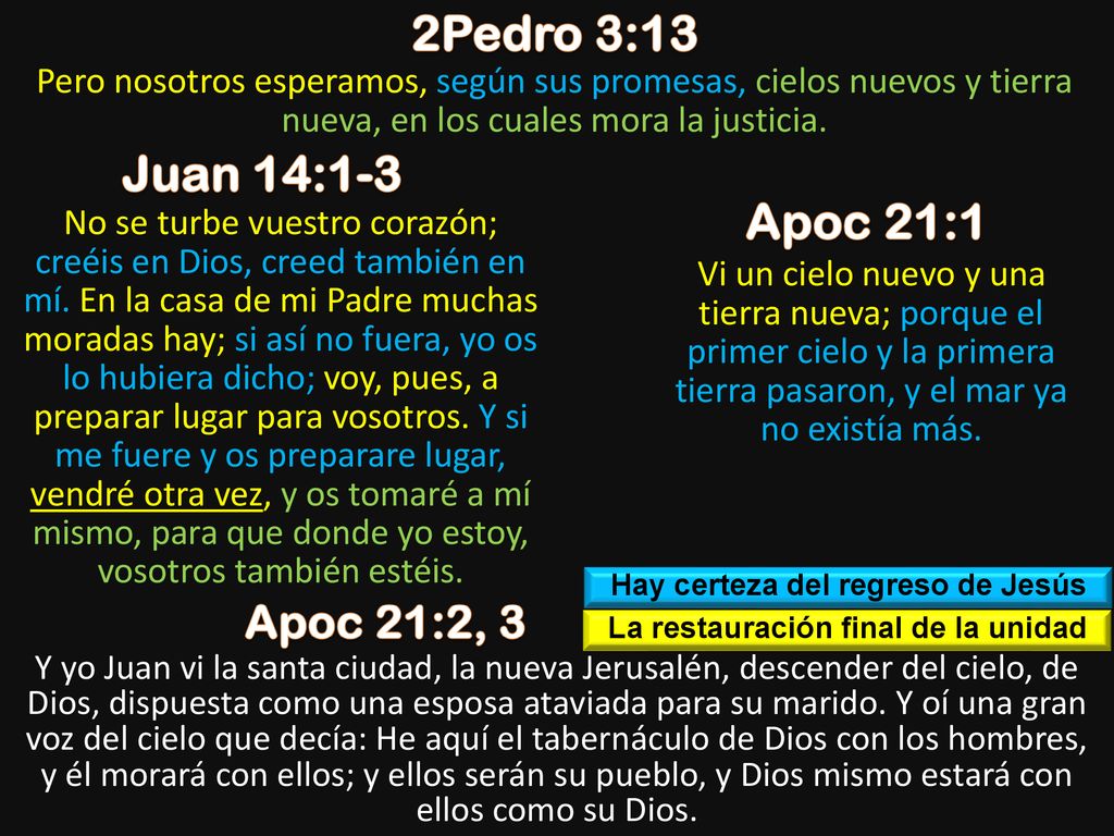 Hay certeza del regreso de Jesús La restauración final de la unidad