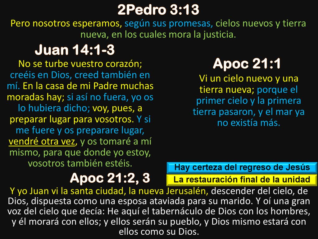 Hay certeza del regreso de Jesús La restauración final de la unidad