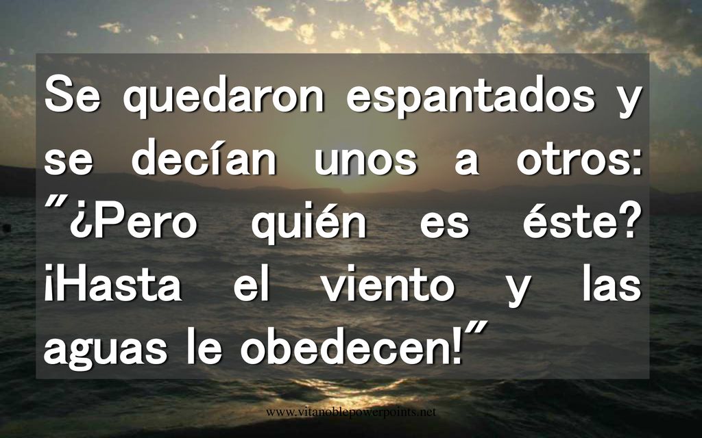 Se quedaron espantados y se decían unos a otros: ¿Pero quién es éste