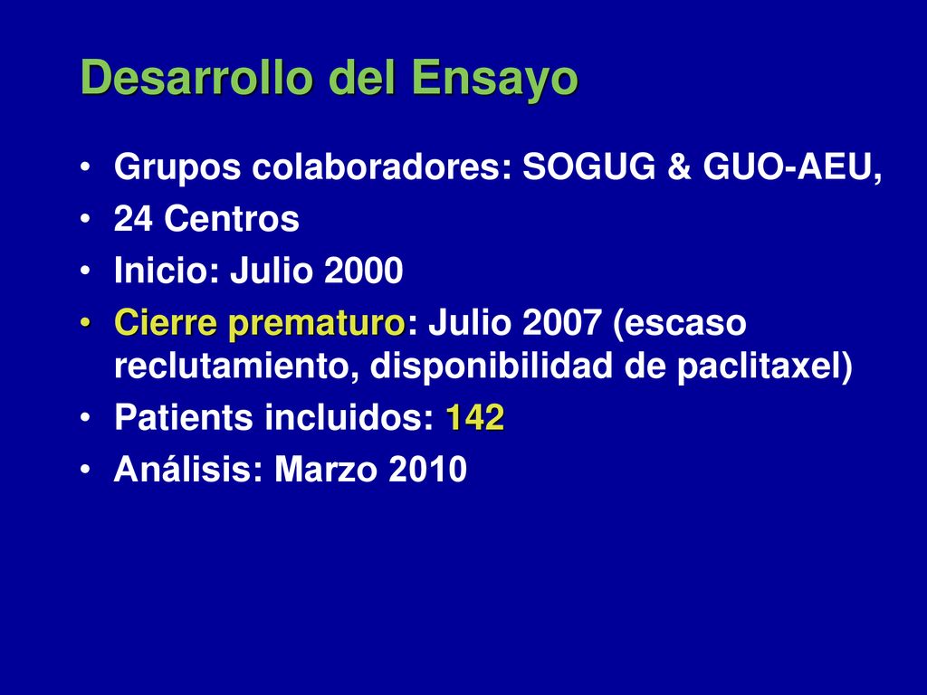 Desarrollo del Ensayo Grupos colaboradores: SOGUG & GUO-AEU,