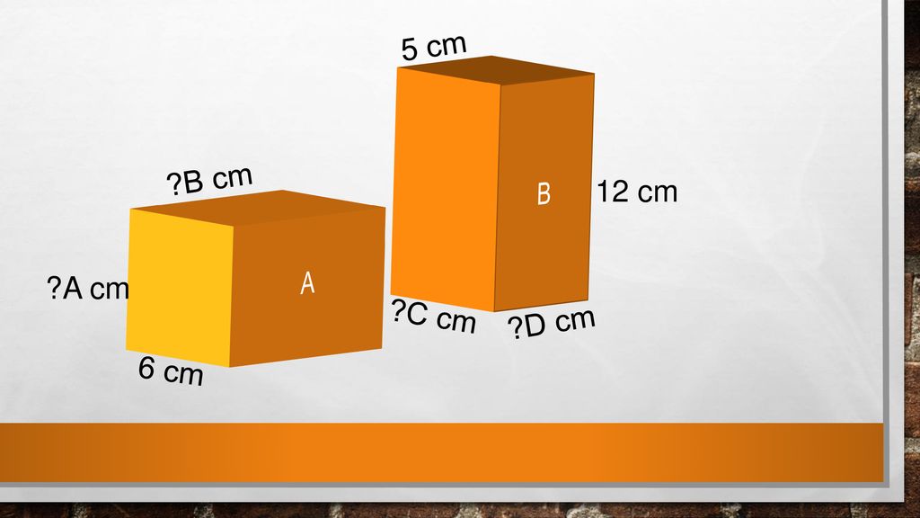5 cm B B cm 12 cm A A cm C cm D cm 6 cm