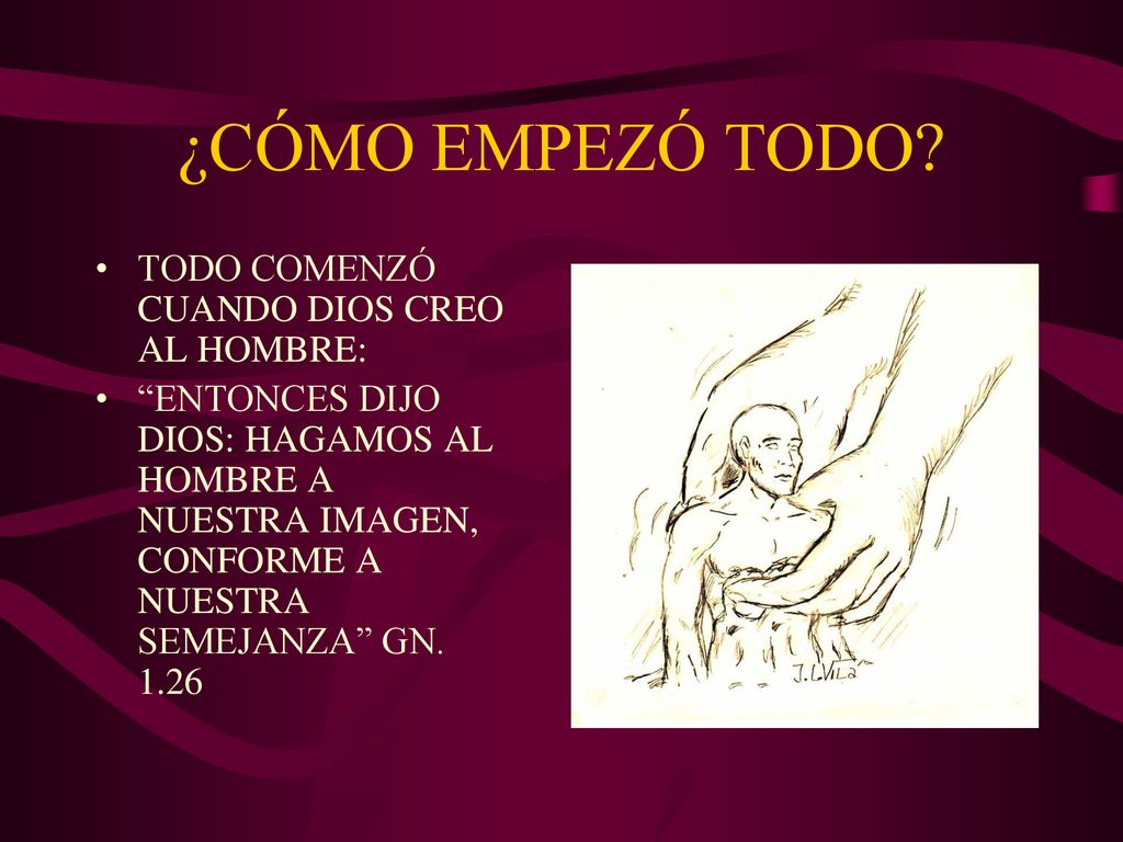 ¿CÓMO EMPEZÓ TODO TODO COMENZÓ CUANDO DIOS CREO AL HOMBRE: