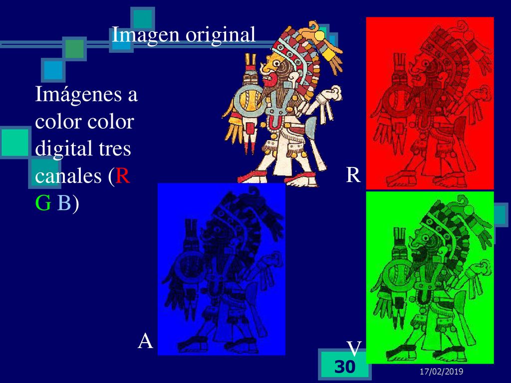 Imágenes a color color digital tres canales (R G B)